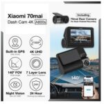 خرید دوربین ثبت وقایع خودرو 70mai A800 SE 4K + دوربین عقب - Image 3